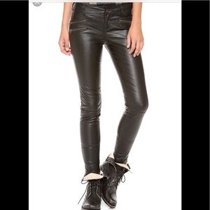Free People Vega leather Jeans.